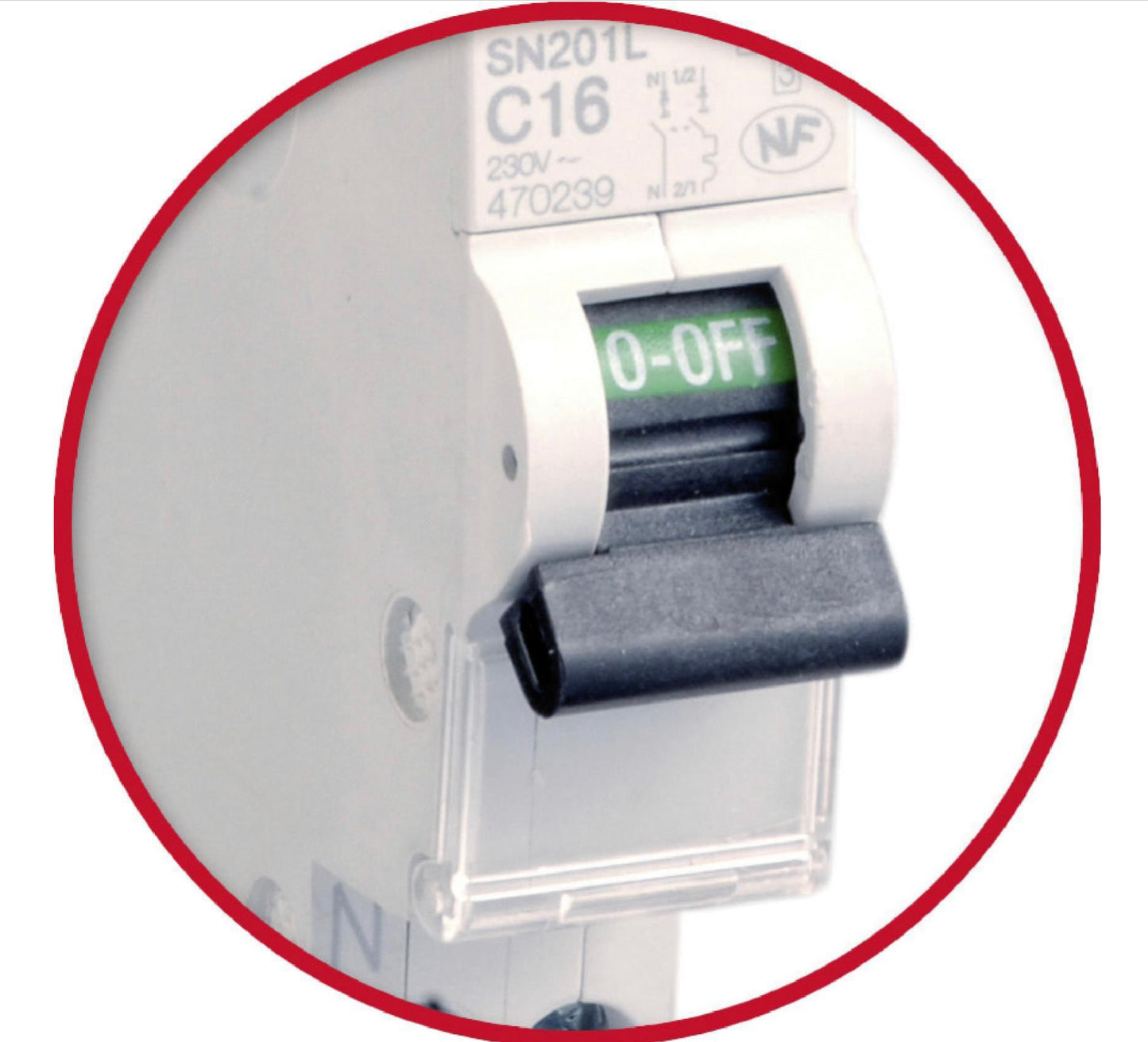 Disjoncteur phase + neutre ABB 16 A
