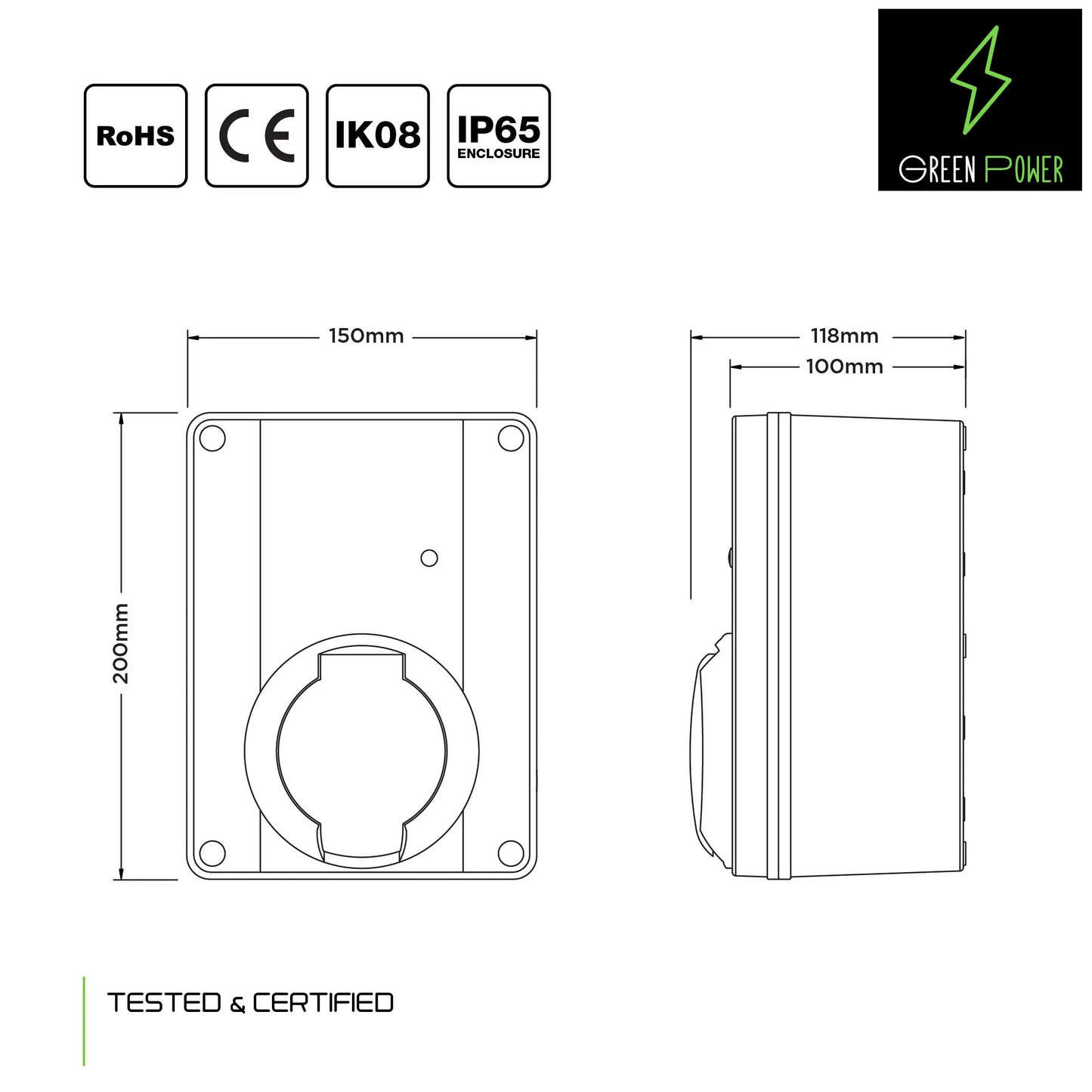 Borne électrique pour voiture électrique