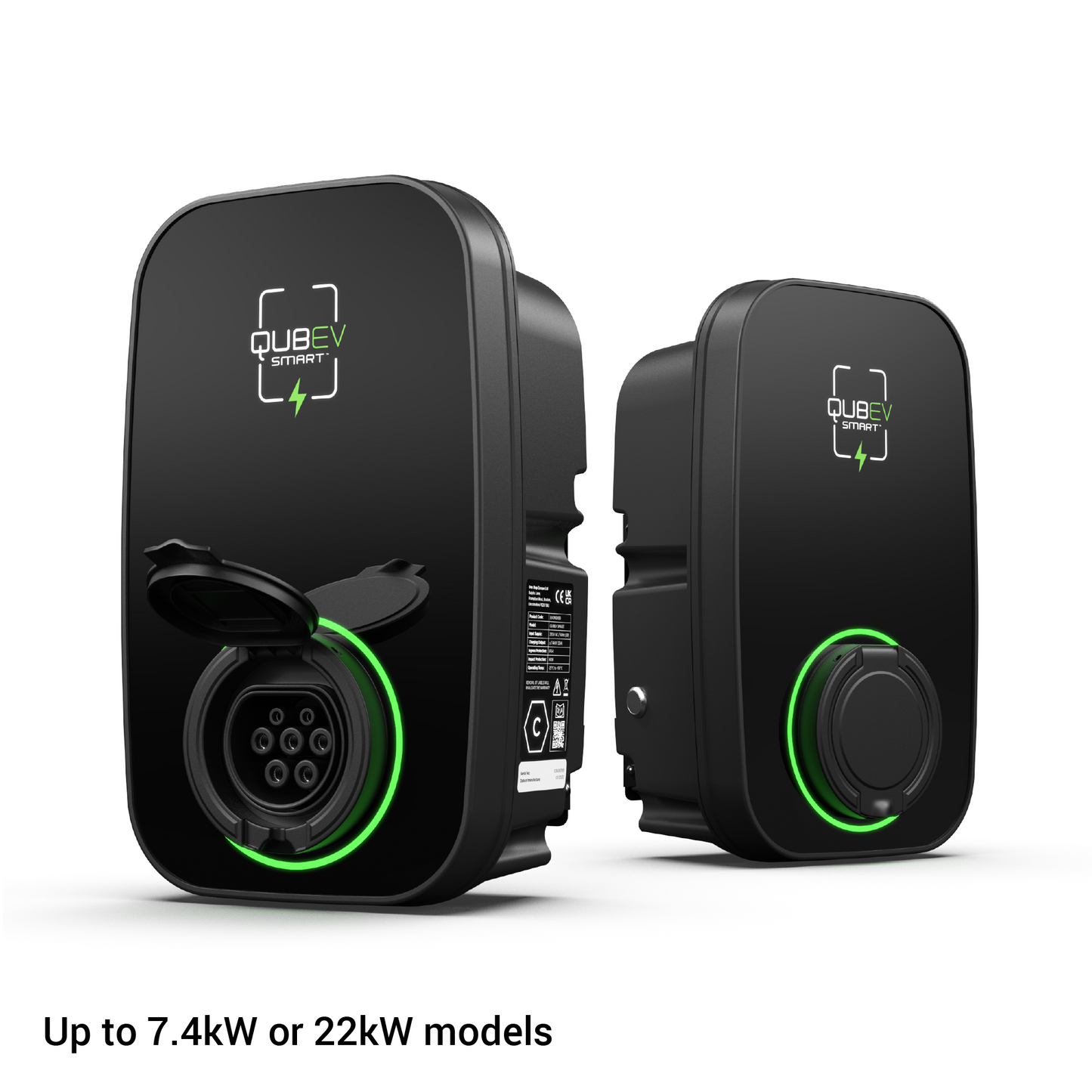 Borne de recharge connectée QUBEV Smart monophasée jusqu'à 32 AMP et 7,2Kw