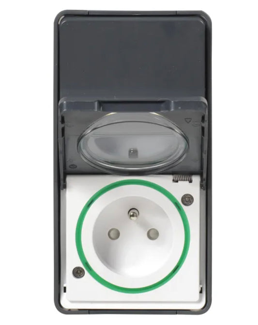 Interrupteur + prise saillie Mureva Styl, SCHNEIDER ELECTRIC, anthracite
